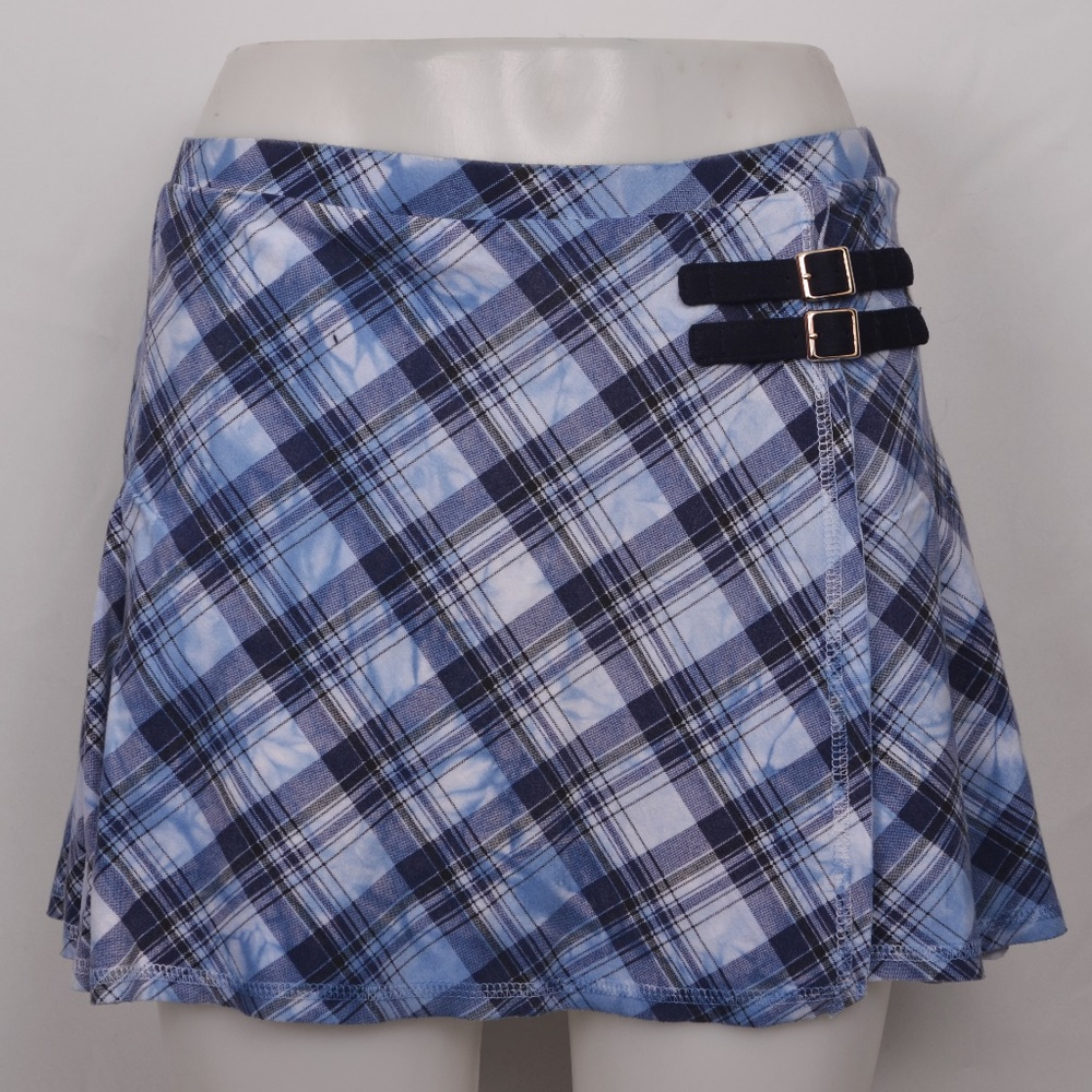 SoLow Blue & Blue Plaid Mini w/Buckle (L)